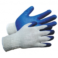 Glove Rubber Coated Heavy Duty Blue